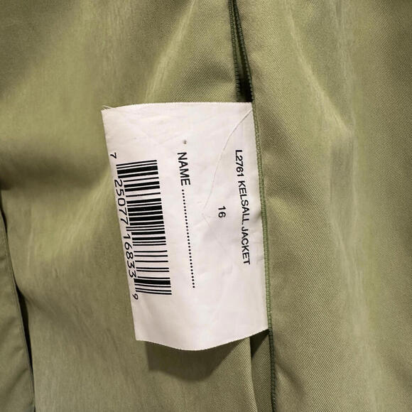 Vintage Barbour Kelsall Jacket Green Women’s Size 12 Medium Pockets PVC L2761 - Picture 8 of 15